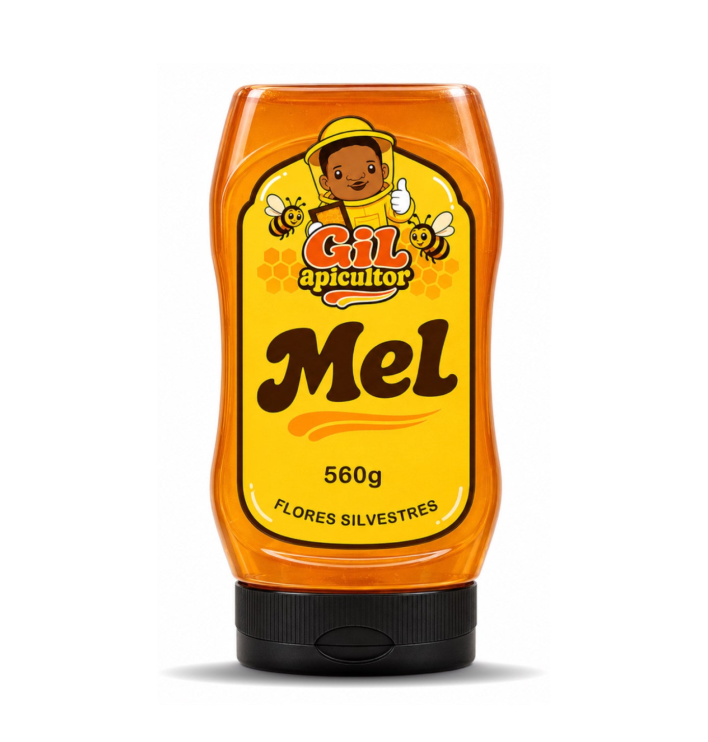 Bisnaga de Mel Baiano Purinho - 560g - Silvestre - Gil Apicultor